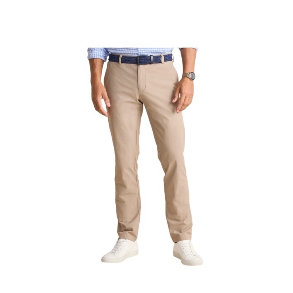 Vineyard Vines Performance On-The-Go Pants Khaki Slacks Business Size 36 x 34